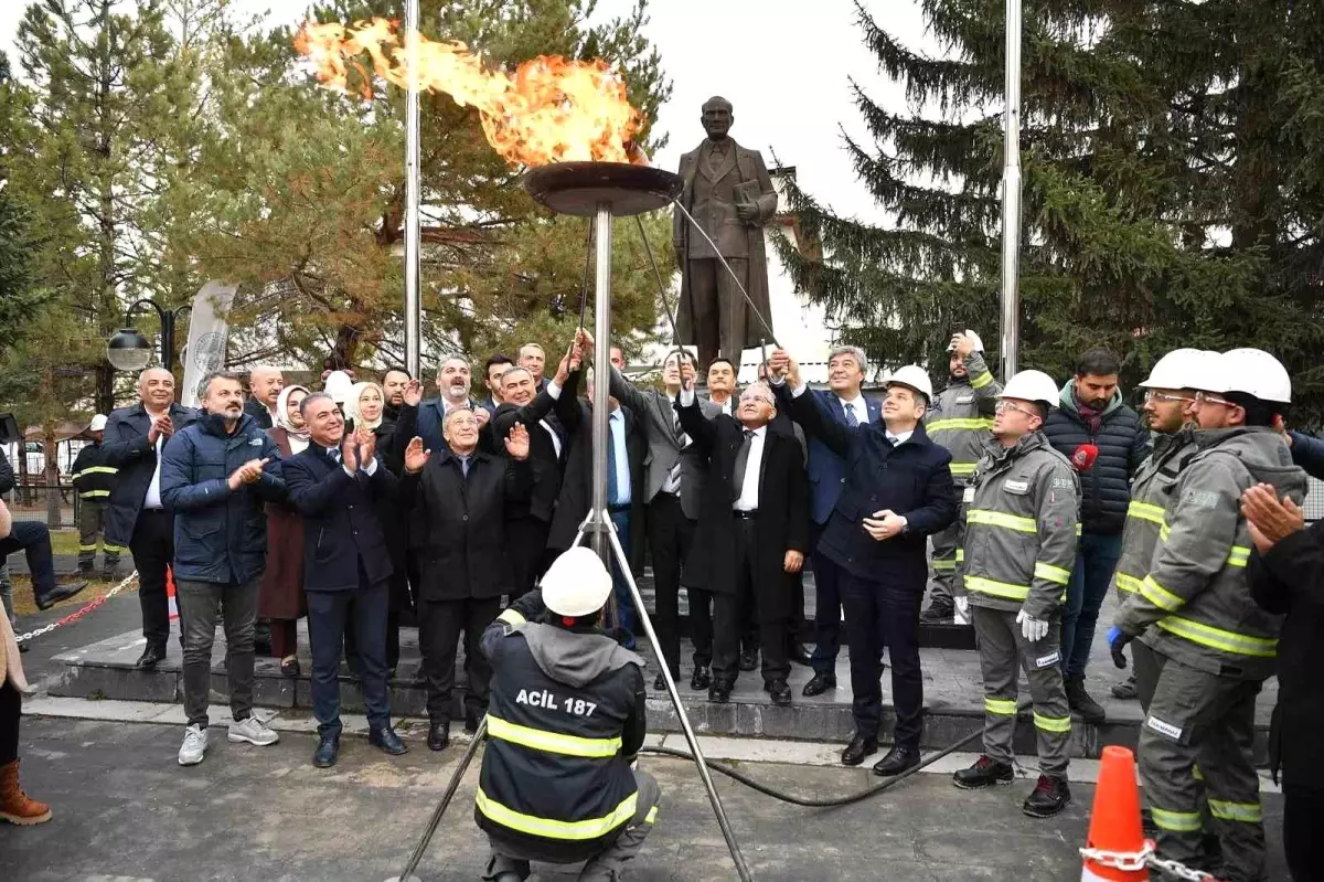 Kayseri Sarız İlçesinde Doğal Gaz Verme Töreni Gerçekleştirildi